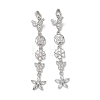 Brass Micro Pave Clear Cubic Zirconia Big Pendants CU-E004-02P-1
