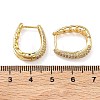 Brass Micro Pave Clear Cubic Zirconia Hoop Earrings EJEW-C182-07E-G-5