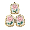 304 Stainless Steel Enamel Pendants STAS-P406-26B-G-1