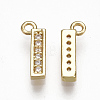 Brass Cubic Zirconia Charms KK-S348-330I-2