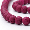 Synthetic Lava Rock Beads Strands G-S247-10mm-M-1-4