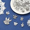 30Pcs 6 Styles Tibetan Style Alloy Pendants TIBEP-YW0012-41-4