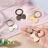 4Pcs 4 Styles Stainless Steel Keychains KEYC-TA0004-81D-5