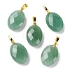 Natural Green Aventurine Pendants G-E603-03G-03-1