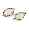 Natural Moonstone Faceted Leaf Pendants G-I375-04P-19-2