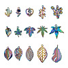 30Pcs 15 Style Rainbow Color Alloy Pendants FIND-BY0001-18-2