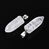 Natural Quartz Crystal Pendants G-N349-16P-09-2