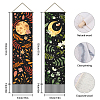 Moon & Sun Pattern Polyester Decorative Wall Tapestrys AJEW-WH0399-023-3