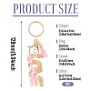 Alloy & Resin Tassel Keychainss AJEW-TADJ0001-20G-06-3