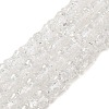 Transparent Crackle Glass Beads Strands GLAA-D025-01K-1