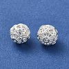 Rack Plating Brass Pave Cubic Zirconia Beads KK-D100-12S-01-2