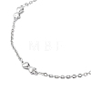 304 Stainless Steel Bowknot Link Chain Necklace NJEW-K249-07P-2
