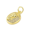 Brass Micro Pave Cubic Zirconia Pendants KK-E111-30G-2