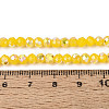 AB Color Plated Opaque Glass Rondelle Beads Strands EGLA-T029-4mm-09E-4
