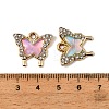 UV Plating Alloy Glass Pendants FIND-K032-46G-3