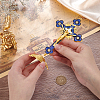 Religion Alloy Enamel Crucifix Cross Statue Display Decorations DJEW-WH0043-105E-4