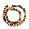 Natural Fire Crackle Agate Bead Strands G-K166-06F-8mm-06-3