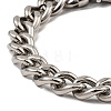 304 Stainless Steel Cuban Link Chain Bracelet NJEW-D050-02C-P-3
