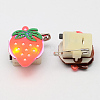 Kid's Strawberry Silicone Led Brooches JEWB-R006-12-3