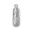 304 Stainless Steel with Crystal Rhinestone Pendants RB-OY001-03P-01-1