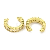 Brass Micro Pave Cubic Zirconia Cuff Earrings EJEW-C104-025G-2