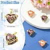 6Pcs 2 Colors Brass Enamel Prayer Box Pendants KK-CJ0005-80-2