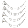 4Pcs 2 Styles Alloy Three-layer Boot Strap Chains AJEW-ME0003-12-1