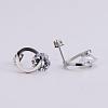 Stainless Steel Clear Cubic Zirconia Ring Stud Earrings X-ZH7800-3