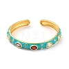 Colorful Cubic Zirconia Cuff Bangle BJEW-D448-27G-RS-3