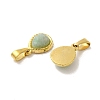 Natural Amazonite Faceted Teardrop Charms STAS-P361-01G-03-2