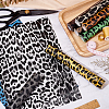 9 Colors Laser PU Leather Leopard Print Fabric DIY-BC0001-79-4