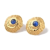 Golden Ion Plating(IP) 304 Stainless Steel Stud Earrings for Women EJEW-L287-053G-02-1