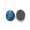 Electroplate Druzy Resin Cabochons CRES-T012-08B-5