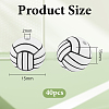 40Pcs Printed Round Silicone Focal Beads SIL-OC0001-24D-2