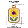 Printed 304 Stainless Steel with Enamel Pendants SA-OY002-80G-2