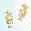 Brass Dangle Earrings EJEW-D352-06G-07-3