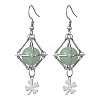 Natural Green Aventurine Dangle Earrings EJEW-JE05600-04-1