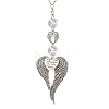 Tibetan Style Alloy Angel Wing Hanging Suncatchers HJEW-JM04610-2