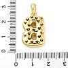 Brass Micro Pave Cubic Zirconia Pendants KK-E061-03G-02-3