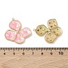 304 Stainless Steel Enamel Pendants STAS-C179-01G-3