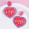Valentine's Day Acrylic Dangle Stud Earrings FS-WG3830D-05-1