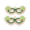 Saint Patrick's Day Alloy Enamel Pendants ENAM-T024-44A-G-1