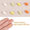 800Pcs 4 Colors 2-Hole Glass Seed Beads SEED-CN0001-04-3
