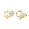 Brass Micro Pave Cubic Zirconia Lobster Claw Clasps KK-A161-02G-5