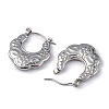 304 Stainless Steel Bohemia Teardrop Hoop Earrings for Women EJEW-I284-05P-2