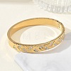 304 Stainless Steel & Rhinestone Hinged Bangles for Women BJEW-Z178-07G-2