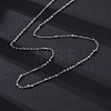 Brass Satellite Chains Necklaces for Women NJEW-D302-61P-4