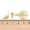 Brass Micro Pave Cubic Zirconia Pendant & Stud Earrings Sets for Women SJEW-F227-01C-G-3