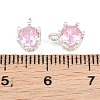 Brass Pave Cubic Zirconia Charms KK-CBABC34-09S-01-3