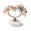 Natural Gemstone Chips and Natural White Jade Pedestal Display Decorations DJEW-G027-14RG-2